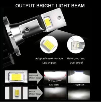 Plug & Play Lumière blanche puissante 10000lm 6500K D2s Kit de conversion de kit LED Xenon HID à ampoules de phare LED