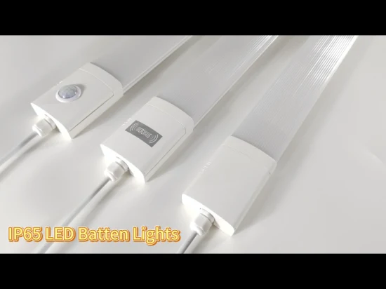 LED Tri-Proof Batten Lights avec embouts ouvrables pour un remplacement facile du conducteur